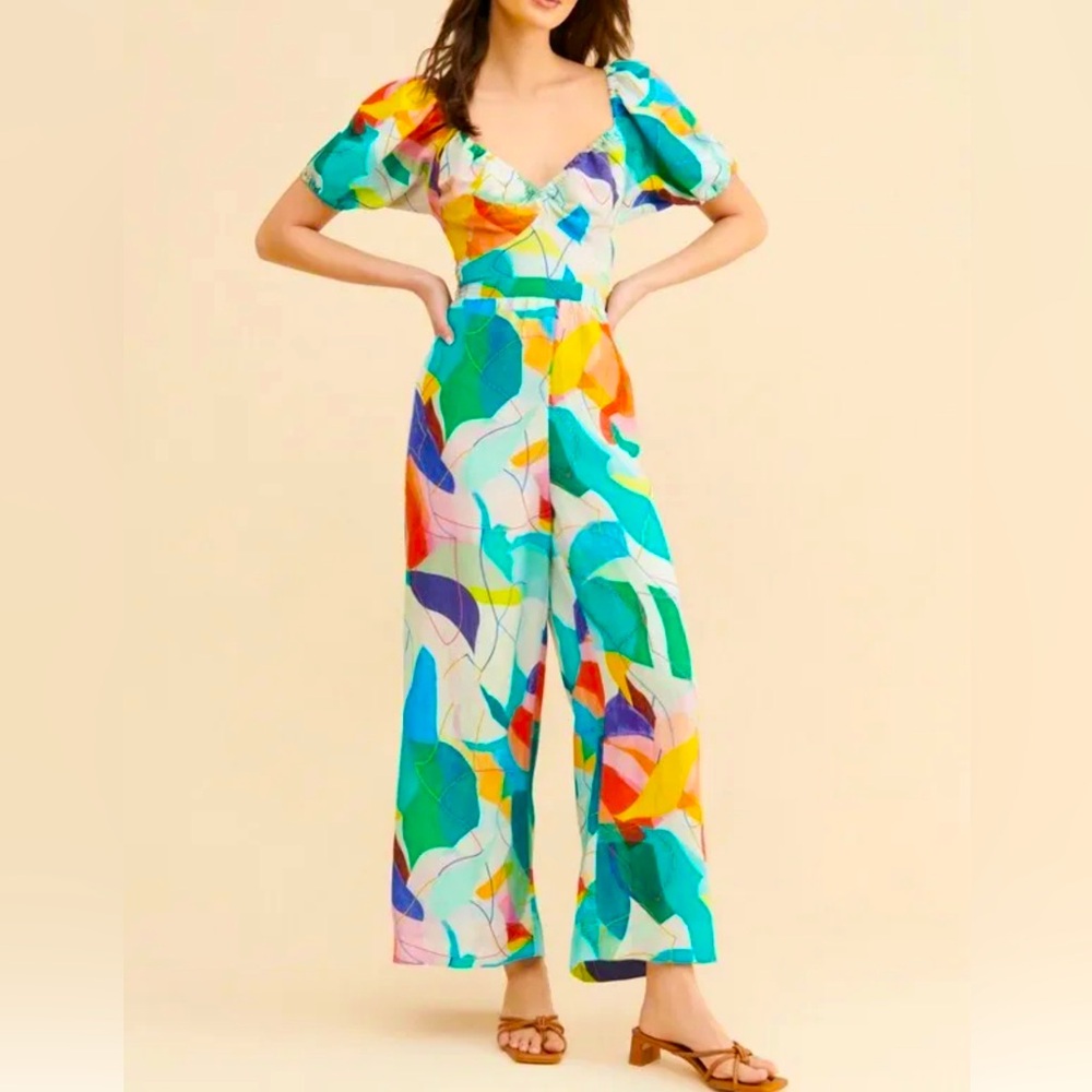 Ranna Gill Multicolor Abstract Wide-Leg Jumpsuit